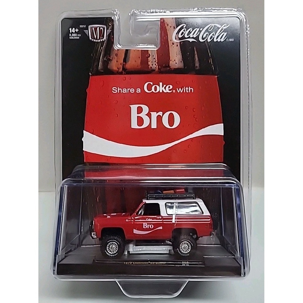 M2 Machines‎ Coca-Cola Share a Coke With Bro 1973 Chevrolet K5 Blazer A58 Red